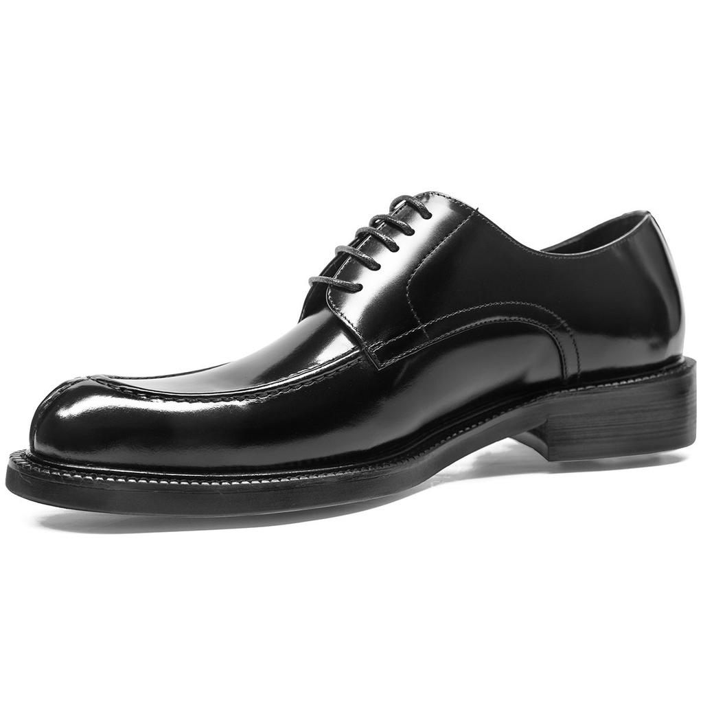 [Texture full~ comparable to horse hip skin] New men's leather shoes business casual big head leather shoes men