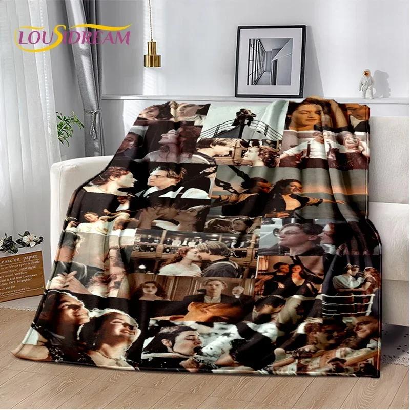 Coperta Stampa 3D Poster Film Titanic, Morbida Coperta Plaid per Casa Camera da Letto Letto Divano Picnic Viaggio Ufficio Coperta Riposo Bambini