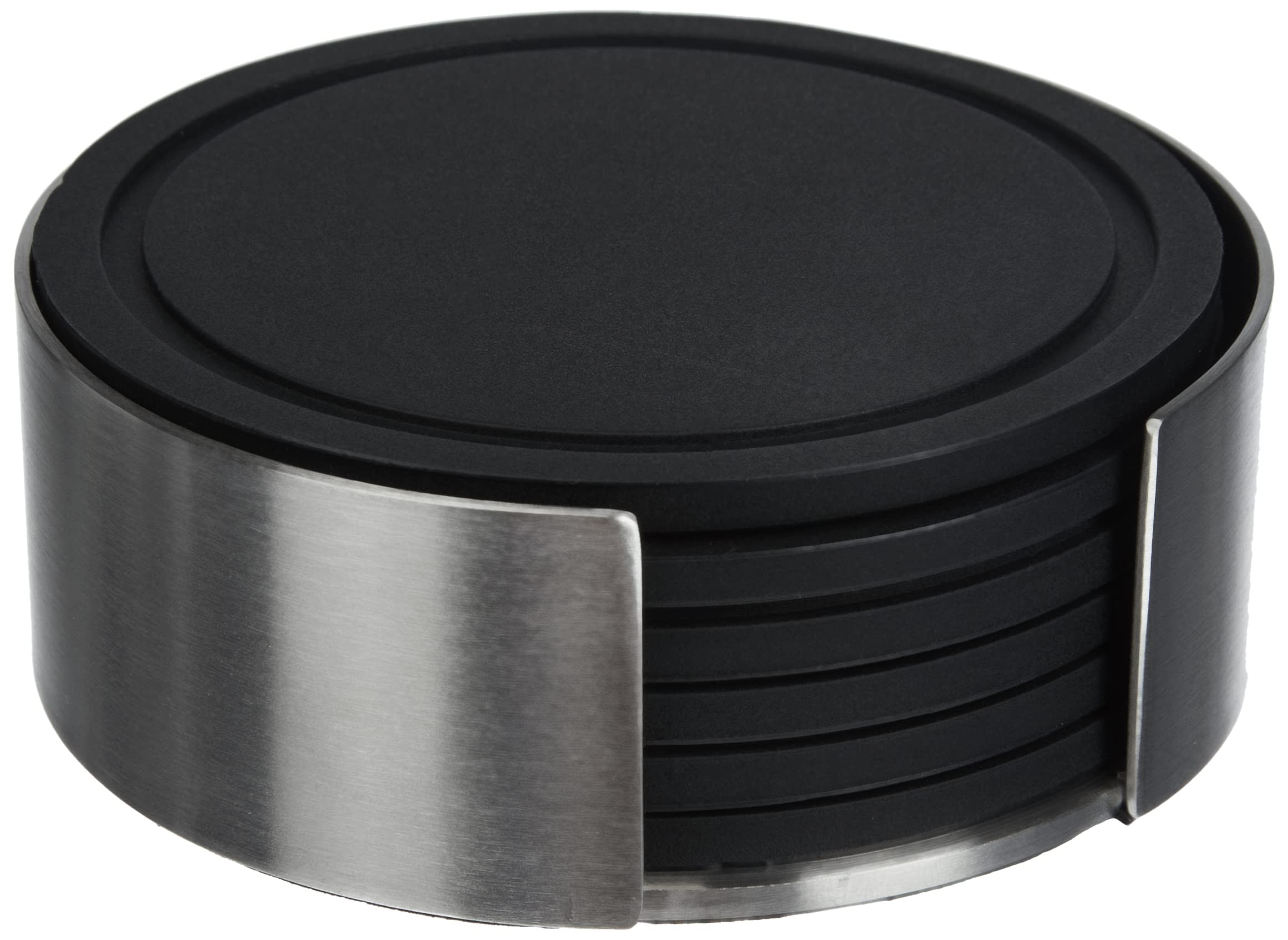 

ZACK 20384 VETRO Coasters and Holders of (Set 6) чёрный