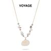 Pearl Style Shell Pendant Necklace: Women's Beaded Clavicle Chain with Seaside Luxury Charm