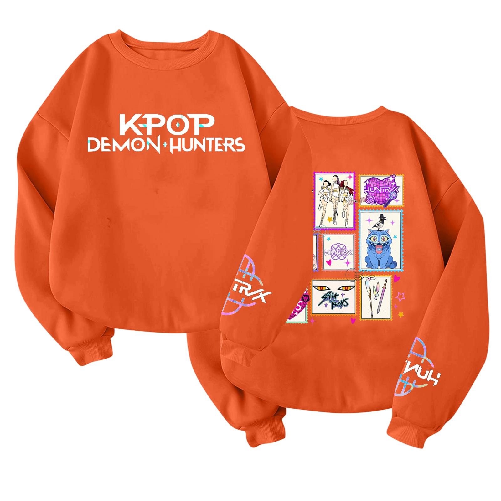 

Детский модный легкий пуловер с длинным рукавом и круглым вырезом с карманами, пуловер с принтом 160 оранжевый