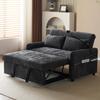 Flieks 2-seater Sofa Bed with Sleeping Function, Adjustable Backrest, USB Ports and Mobile Phone Holder, Grey