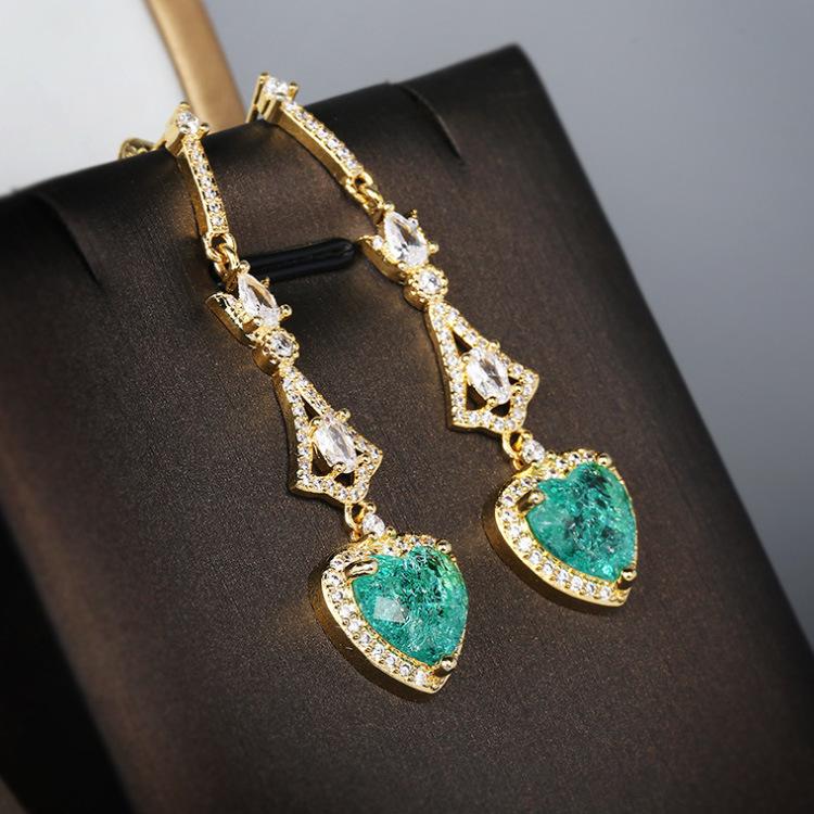 New Palace Style Earrings High Luxury Crystal Antique Earrings