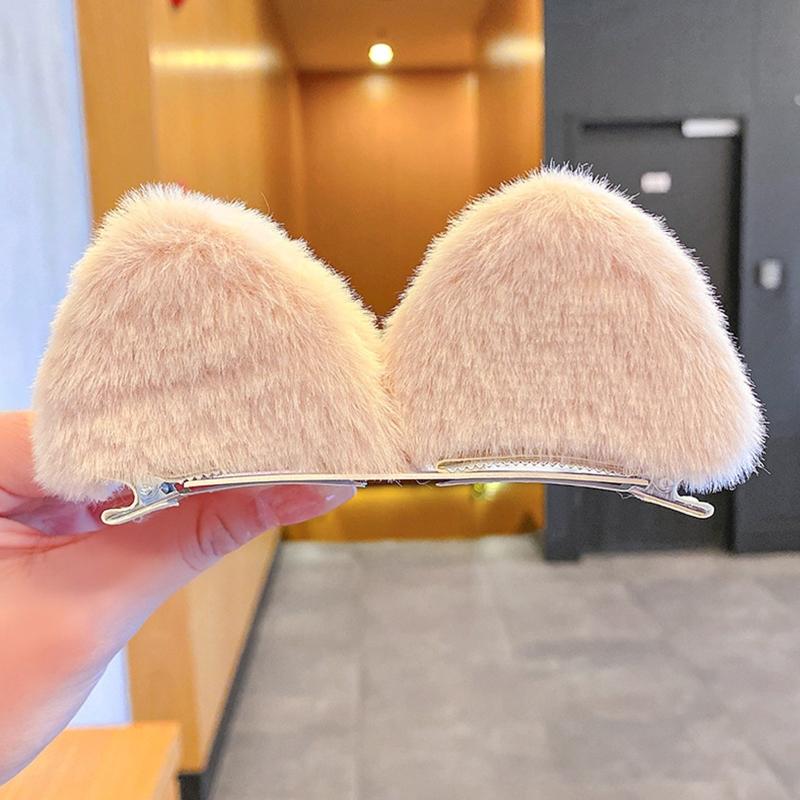 Kitten Ear Hair Clips Cats Ears Hair Side Clips Lovely Animal Ear Hair Barrettes Cartoon Hairpin Halloween Headwear