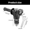  Portable 90° Three Jaw Chuck Corner Impact Drill Adapter Right Angles Bend