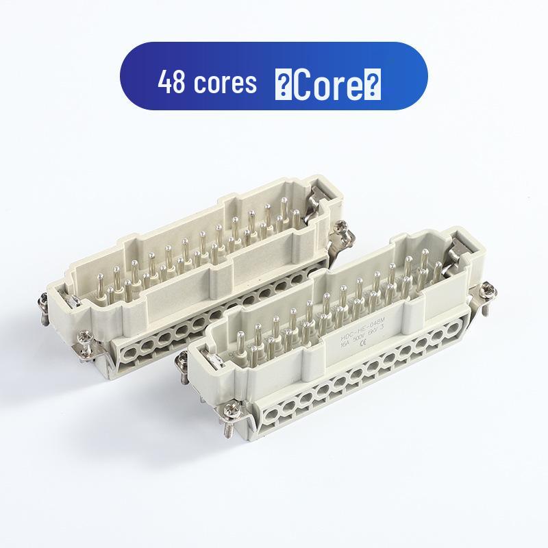 Heavy-Duty Rectangular Aviation Connector Plug & Socket: 6, 10, 16, 24, 32 Pin Options