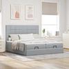Maison Exclusive - Cadre de lit ottoman et matelas gris clair 160x200cm tissu