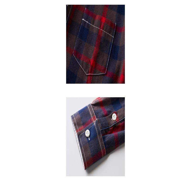 Men Fashion Plaid Long Sleeve Casual Plus Size Mens Shirt