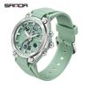 SANDA New Digital Women Watches Student Sports Chronograph Calendar Lady Quartz Wristwatch Waterproof Girl Electronic Clock