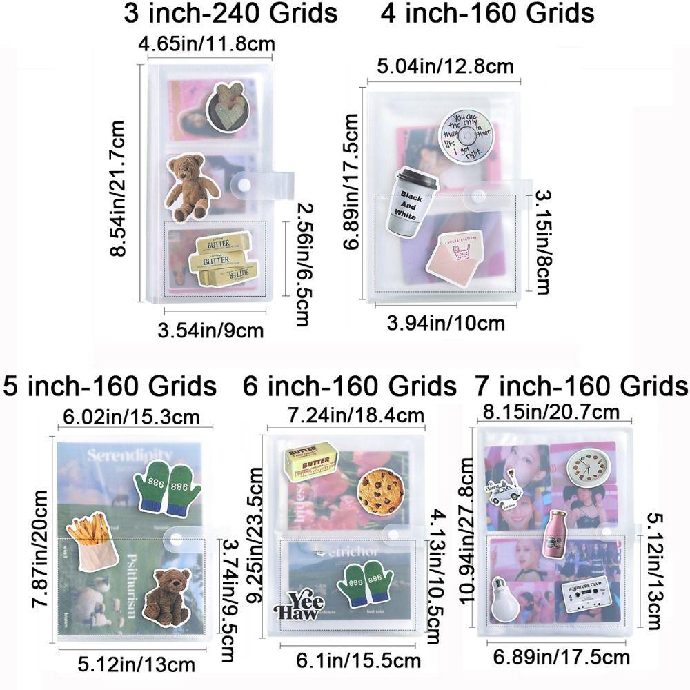 3/4/5/6/7inch Photo Album Plastic Star Card Holder Practical Card Collection Album For Photos
