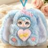 Cute Plush Bunny Pendant With Kawaii Vinyl Doll Face Doll Soft Fluffy Cute Pendant Hanging Surprise Gift