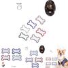 Pet Tag With Bone Shape And Sparkling Diamond Edge Stylish Metal Tag For Dogs