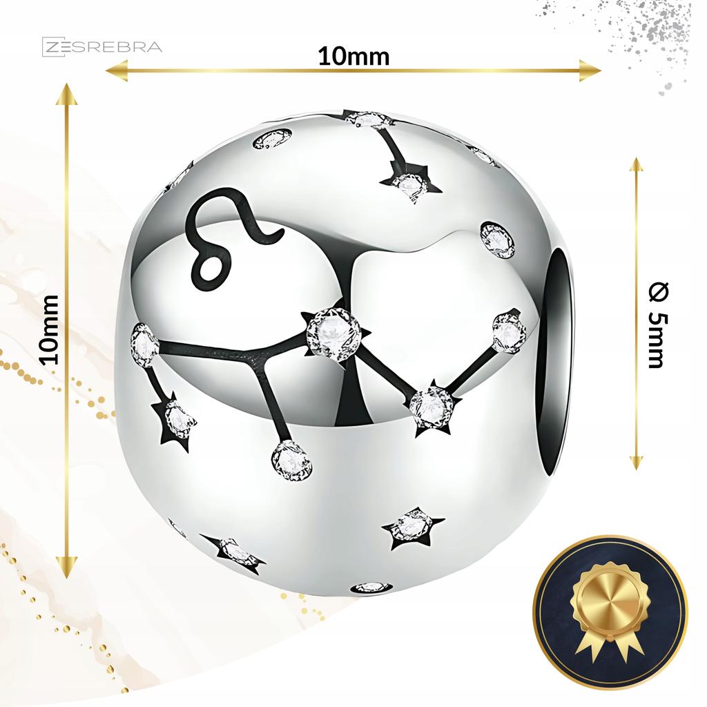 Charms Zodiac Sign Leo 925 Bead Pendant Charms Pr 925