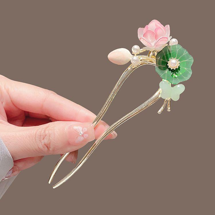 

Fashionable U-shaped hair clip for women and girls, luxurious pearl rhinestone hair clip, hair stick, hair accessories Size fits all