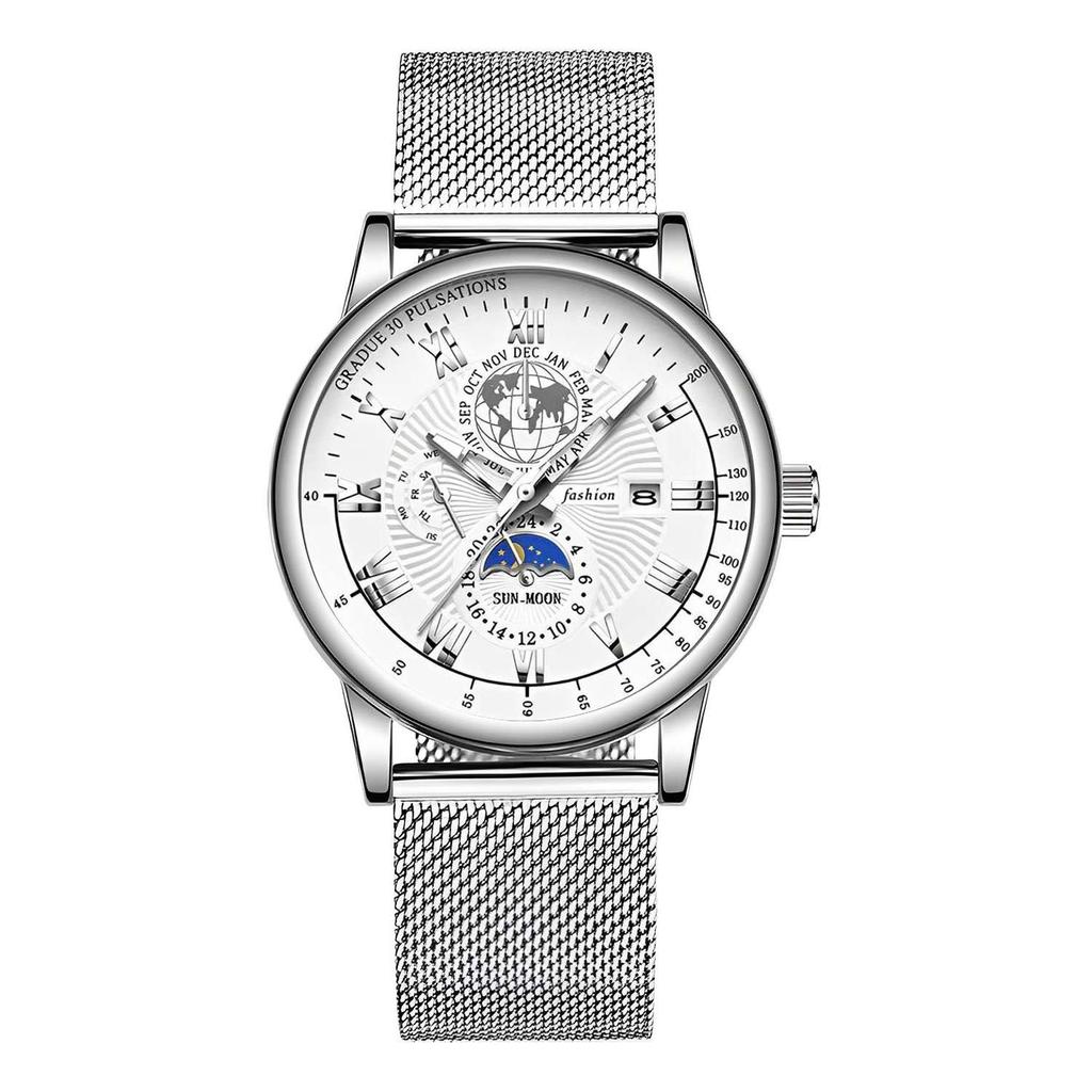 Calendar Watch Men'S Non-Mechanical Watch Waterproof Top Ten Trend Brand Student Quartz Men'S Steel Belt