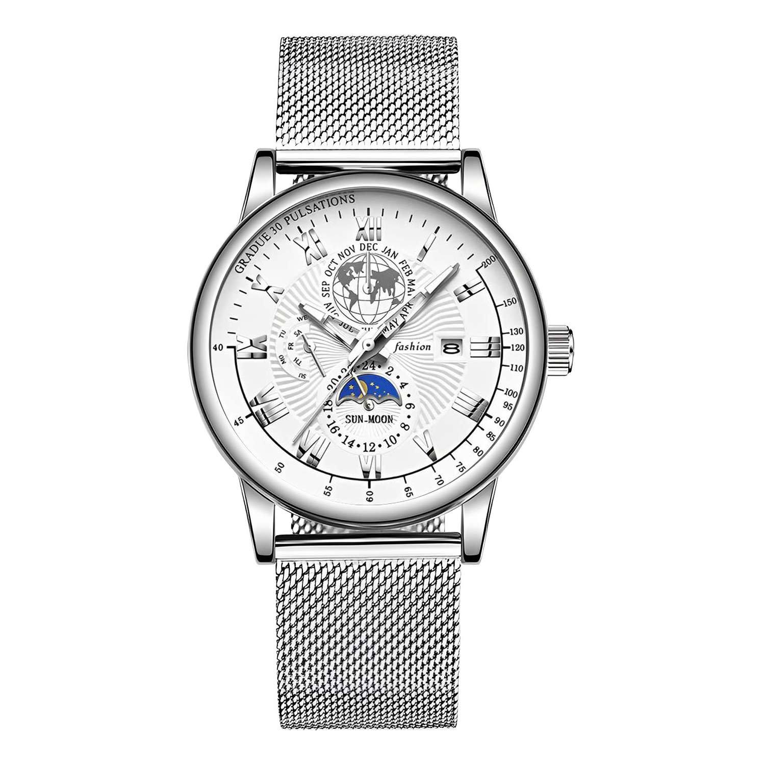 Calendar Watch Men S Non-Mechanical Watch Waterproof Top Ten Trend Brand Student Quartz Men S Steel Belt