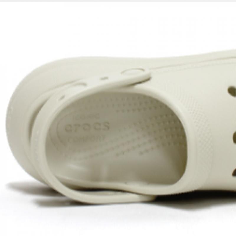 Crocs Classic Crush Platform Common Platform Slippers Bone White 207521 2y2