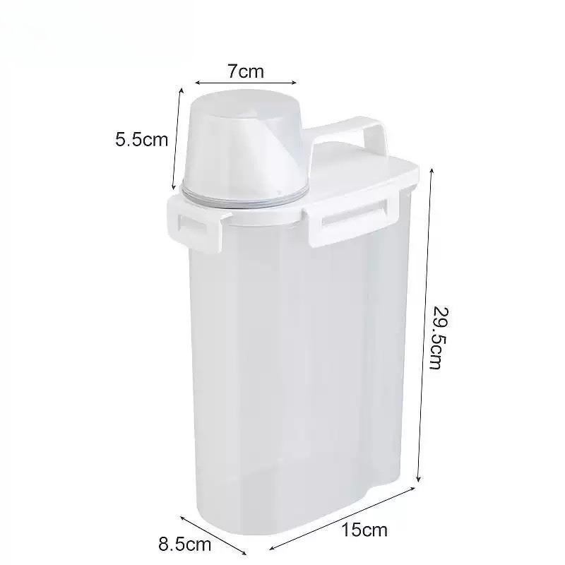 Airtight Laundry Detergent Dispenser Powder Storage Box Clear Washing Powder Liquid Container with Lids Jar