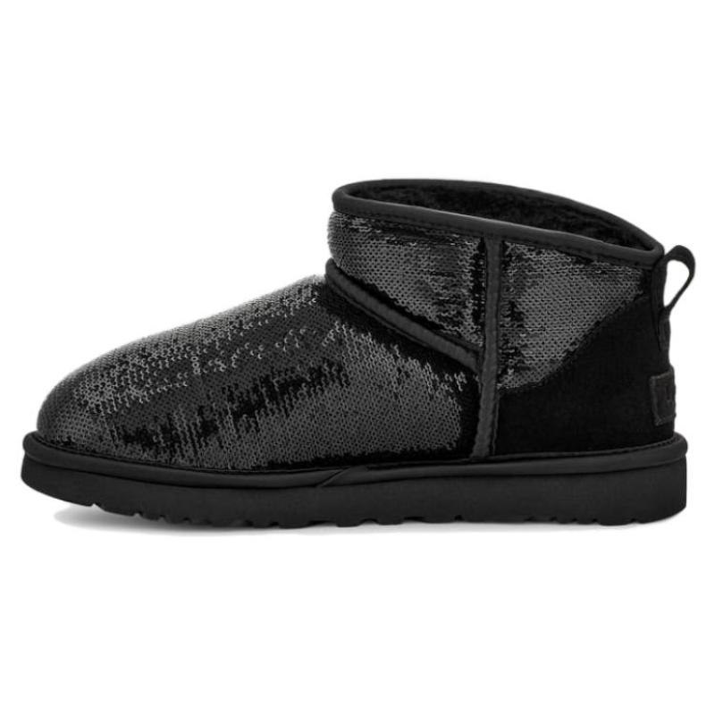 UGG Classic Ultra Mini Boot Mirror Ball Black Women s Sneakers 1151616-BLK 36 чёрный