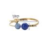 Joyful Candy Style Enamel Ring Adjustable Round Ball Shape Stainless Steel Non-Tarnish Jewelry for Women Casual Daily Wear