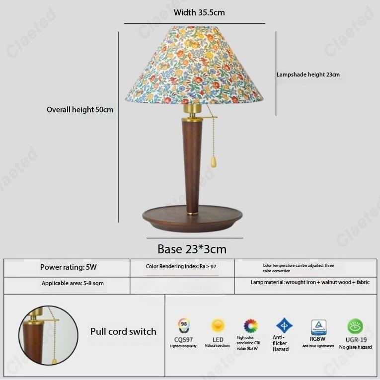Creative Retro LED Pleated Small Desk Lamp Bedroom Bedside Lamp Living Room Study Decorative Atmosphere Lighting