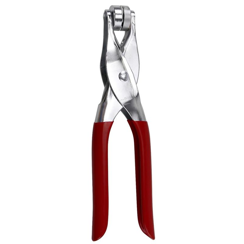 Gutes 1/2-Zoll-Ösenwerkzeug-Set, Ösen-Set, Lederlocherzange mit 200 silbernen Metallösen für Leder, Gürtel, Schuhe, Stoff