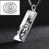 Copper Amida Buddha Pendant Necklace Men Women Chic Geometric Style With Leather Cord Or Chain Options