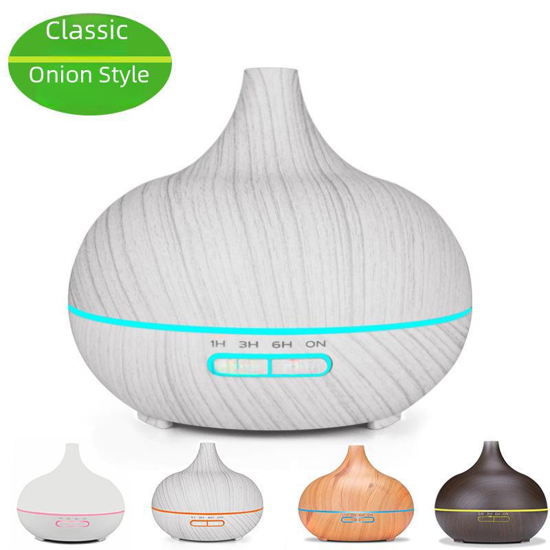 "Smart Wood Grain Aromatherapy Humidifier & Air Purifier for Home and Bedroom"
