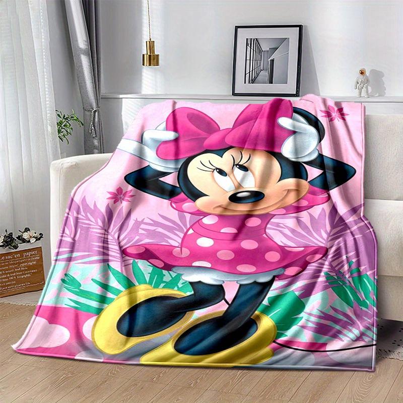 1pc, Minnie Mouse Pink Polka Dot Throw Blanket, Soft Coverlet for Bed, Couch, Travel, Camping, Car, Beach, Office Nap, Perfect Gift for FriendsX017