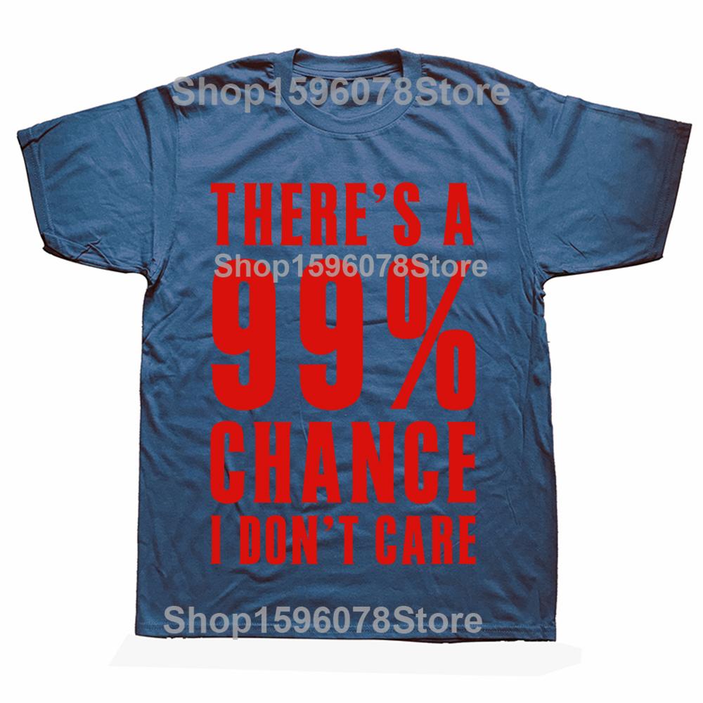 

Идеи для подарков с юмором Футболка Шанс 99%, что мне плевать Смешная одежда с принтом Подарки Короткий рукав Повседневная Удобная S