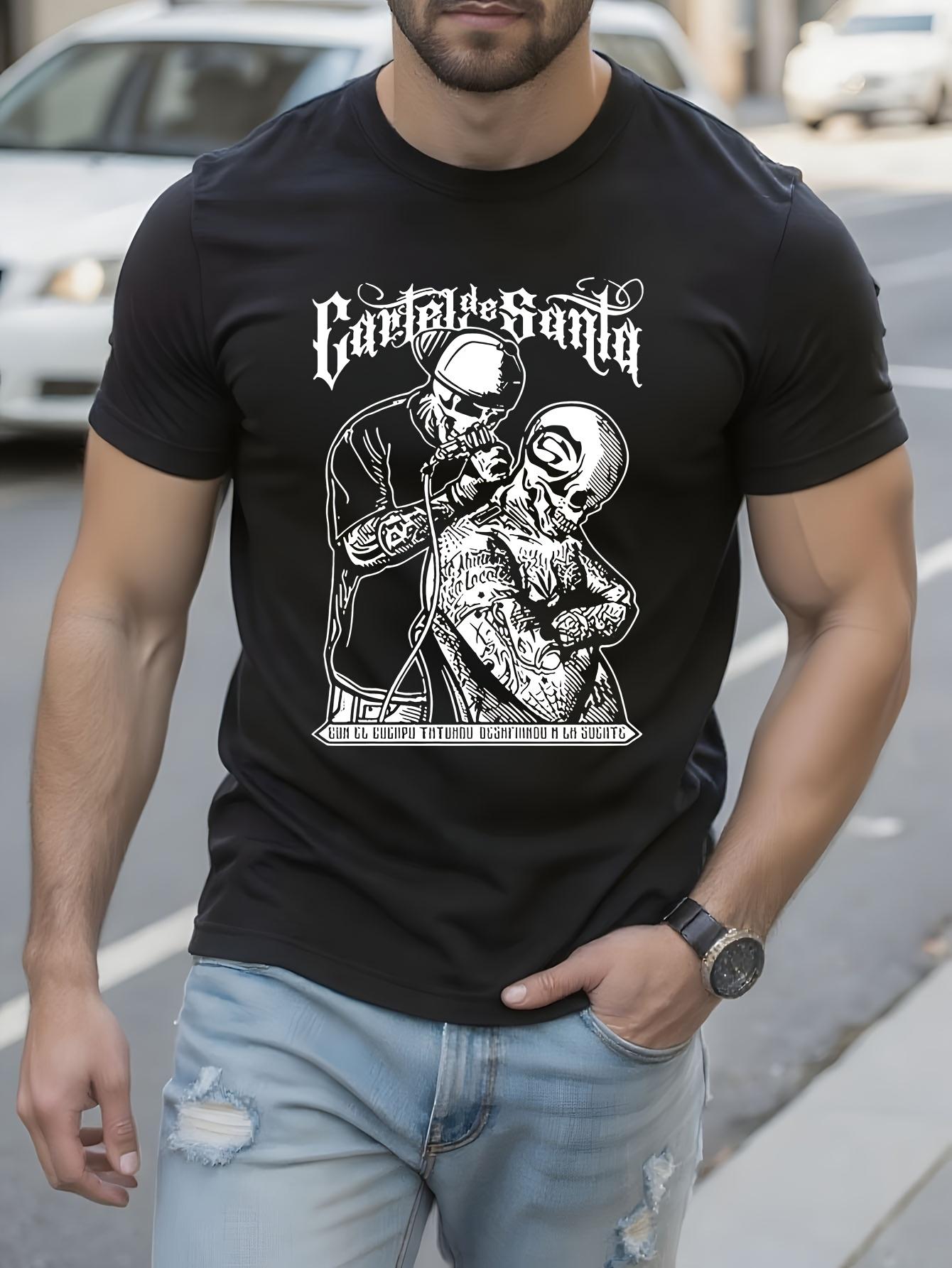 Santa Cartel Tattoo Graphic Tshirt Graphic Tshirt - Black... XL