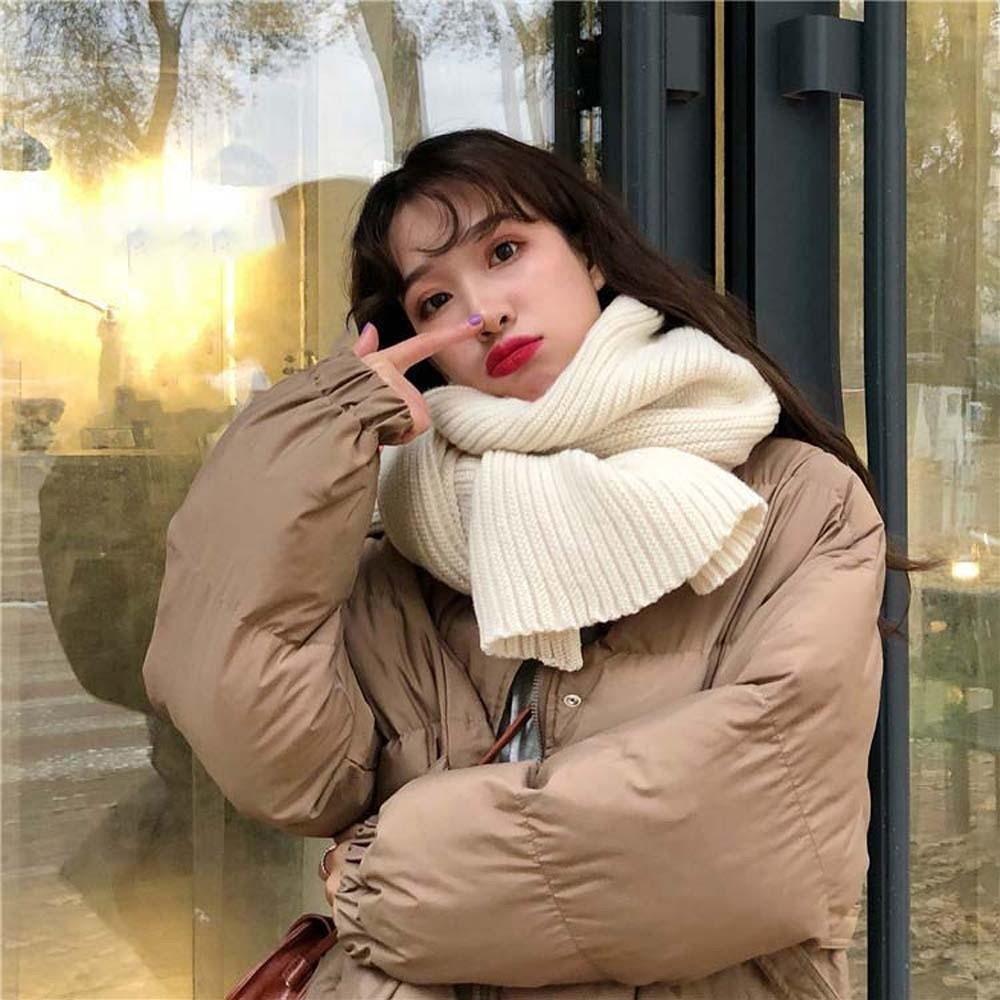 Spandex Long Thickened Neckscarf Acrylic Fibers Winter Warmer Scarf Knitting Wool Scarf Outdoor