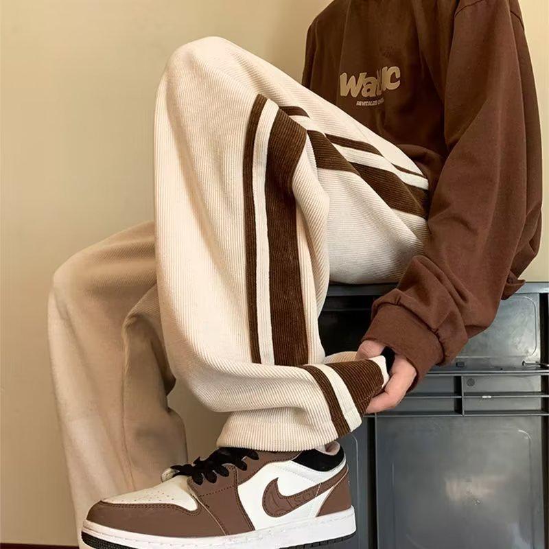 

Мужские спортивные штаны свободного кроя прямого кроя осень 2023 г. L хаки