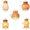Newest 21x21cm Bamboo Ceiling Lights Rattan Wicker Lustre Hand Knit Braiding Suspended Home Dining Braided Wooden Decoration HOT