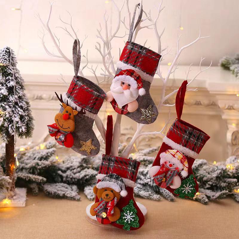 Christmas Stockings and Bedside Gift Bags for Tree Ornaments and Scene Decorations