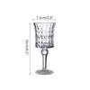 Korean Style Engraved Embossed Small Goblet Glass Cup For Soju Sake Liquor Short Stemmed Glass