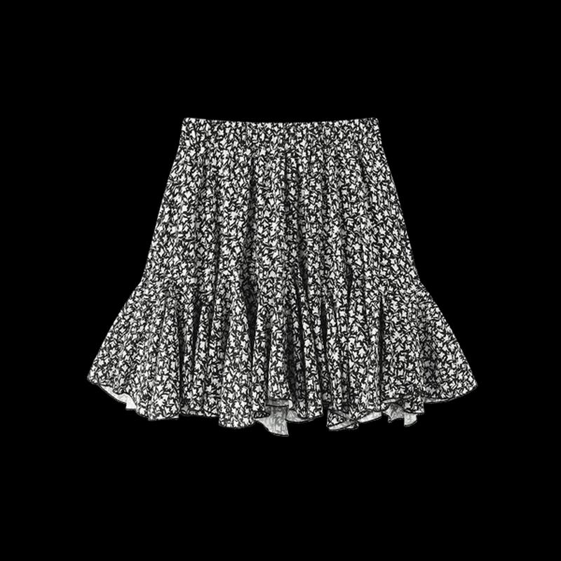 FivePlus Draped Floral A-Line Mini Skirt