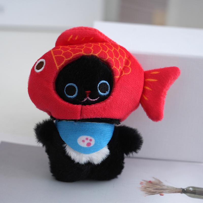Adorable Mini Cat Plush Keychain Soft Pp Cotton Cute Cartoon Animal Design