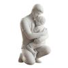 3D-gedruckte Skulptur-Figuren von Vater und Sohn, die sich umarmen, Matt-weiße Heim-Tischdekoration, Sentimentales Geschenk für Papa vom Sohn zum Vatertag,