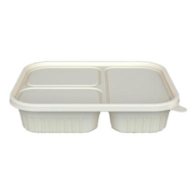 Boîte-repas jetable à 3 compartiments en amidon de maïs Kangjiejiaxin