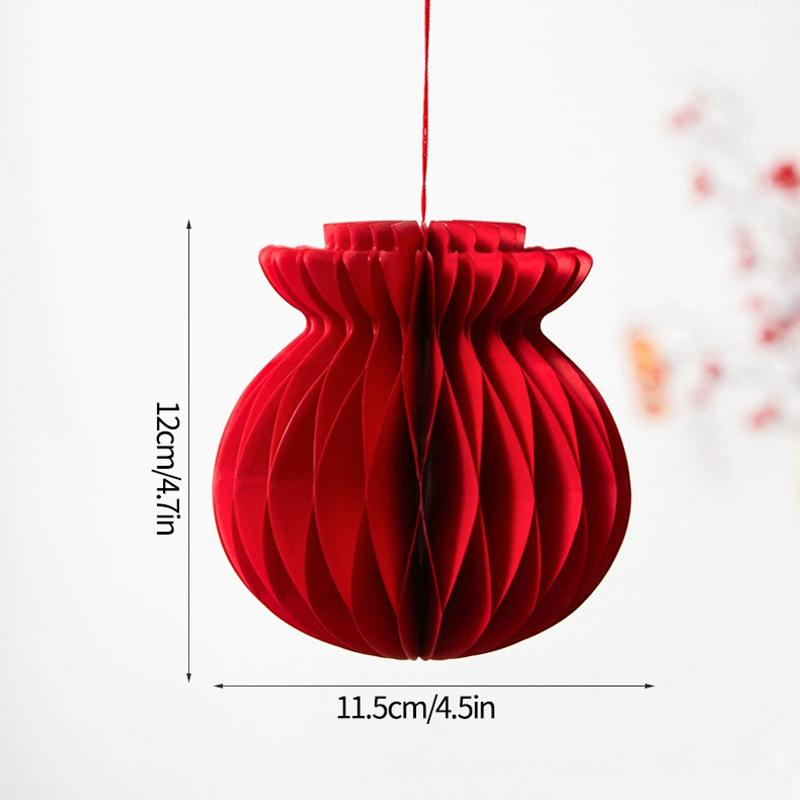 1PC Unfolding Hung Modern Aesthetics Spring Festival Origami Lantern Balcony Eastern Tradition Decorative Magnetic Living Room