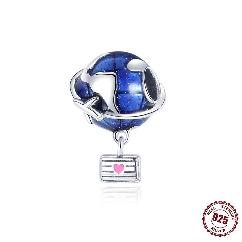 Panpoki 33 Style Copper Charms Travel Series Pendant Beads Fit Fine Bracelets & Bangles Diy Women Jewelry