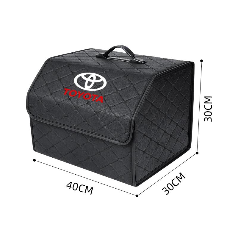 Car interior stickers Car Trunk Storage Bag PU Leather ZX10 Camping Box Collapsible For Toyota Corolla Camry rav4 Yaris hilux prius