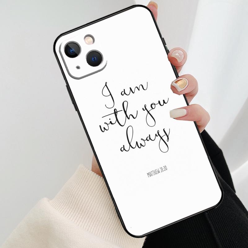 Christ Jesus Bible Verse Cross Phone Case For iPhone 17 Pro Max 16 15 11 13 12 14 Pro Max mini 15 16 Plus 16e 17 Air Cover