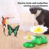 Rotating Electric Flying Bird Teasing Stick Automatically Spins Around Hummingbird Cat Toy Intelligence Training Funny Pet Toys