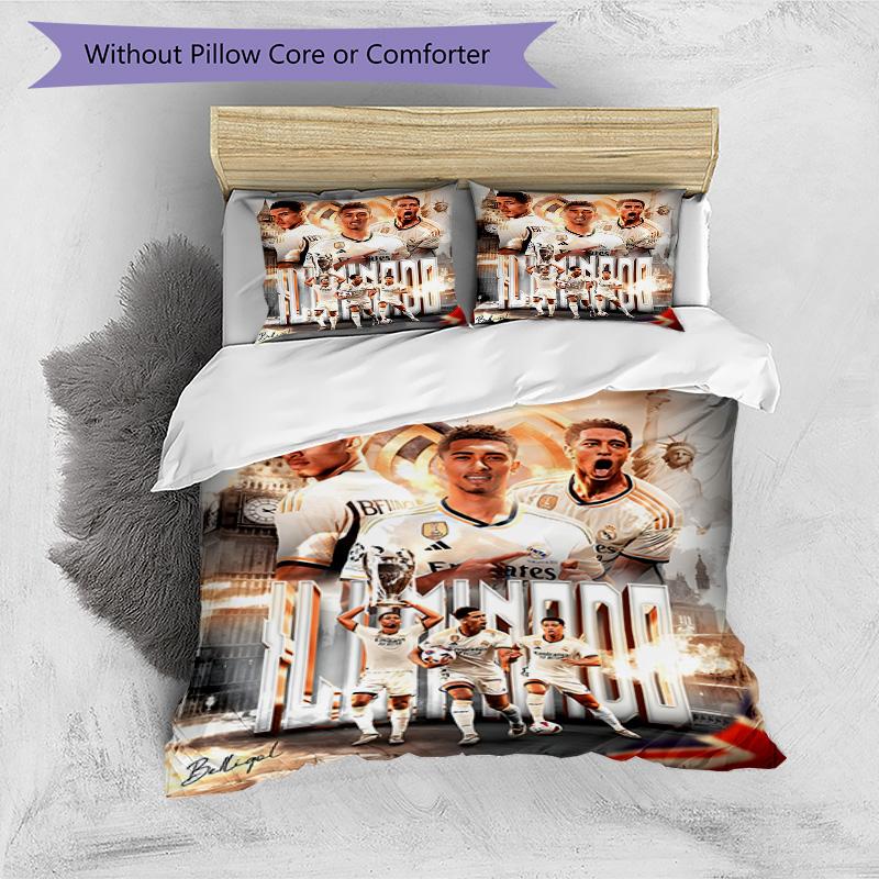 3pcs Bellingham5 Design Cover Set - HD Printed Bedding with 1 Cover and 2 Pillowcases - Perfect for Home and Dorm Decor