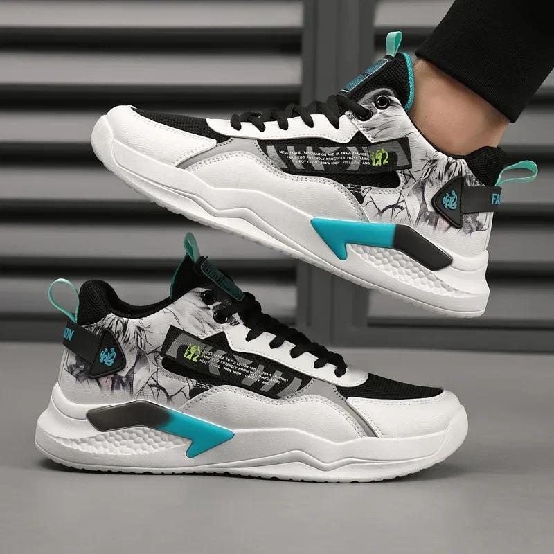 Sneakers Male Vulcanized Shoes Lace-up Outdoors Men‘s Comfortable Casual Footwear Breathable Modern Sport Shoes for Men