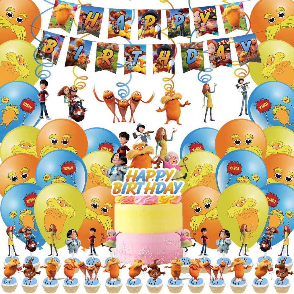 56 Pcs Cartoon Themed Party Decorations