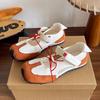 Soft Leather Version~ Sports Mary Jane Shoes Women's Head Color Matching Hollow Velcro Summer Casual Ballet Functional Shoes