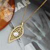 Leaf Pearl Necklace For Women Fashionable Simple Micro Inlaid Hollowed Out Light Luxury Versatile Accessories Gift